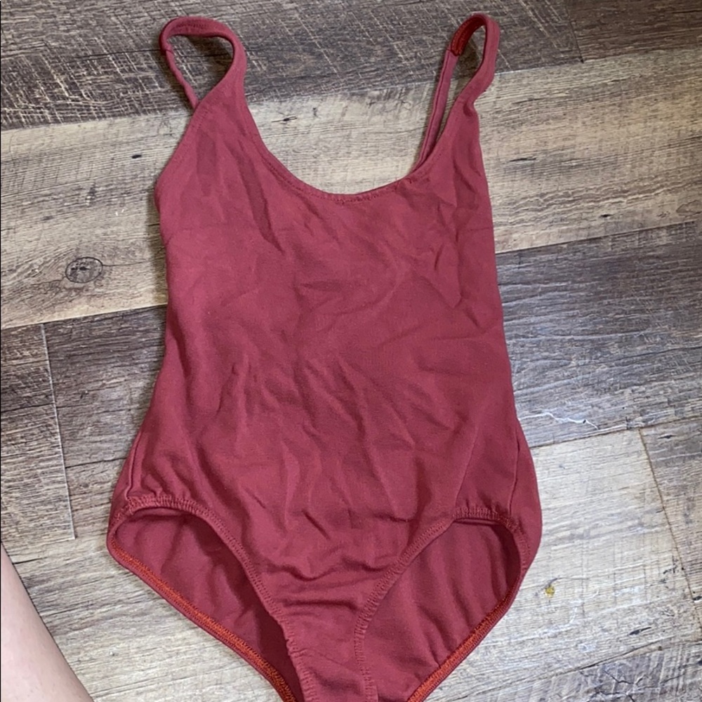 Burgundy body suit